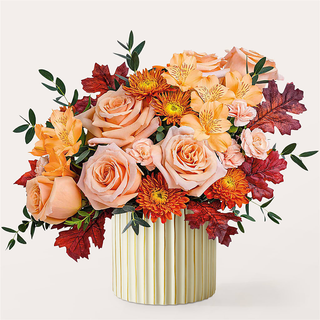 Spiced Latte Bouquet with Ivory Vase – JAN'S FLOWER BOUTIQUE, Thibodaux LA