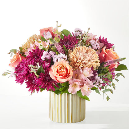 Berry Cobbler Bouquet with Ivory Vase – JAN'S FLOWER BOUTIQUE, Thibodaux LA