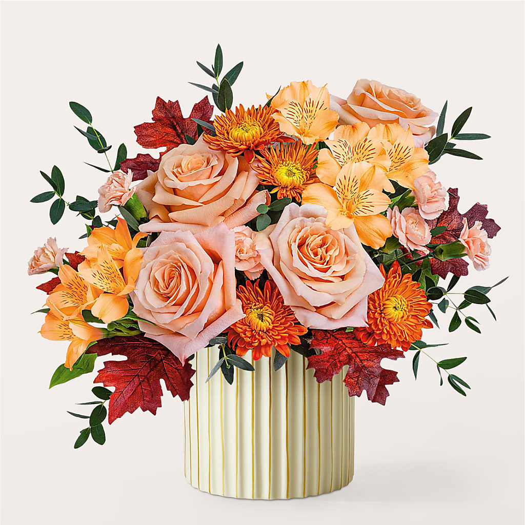 Spiced Latte Bouquet with Ivory Vase – JAN'S FLOWER BOUTIQUE, Thibodaux LA