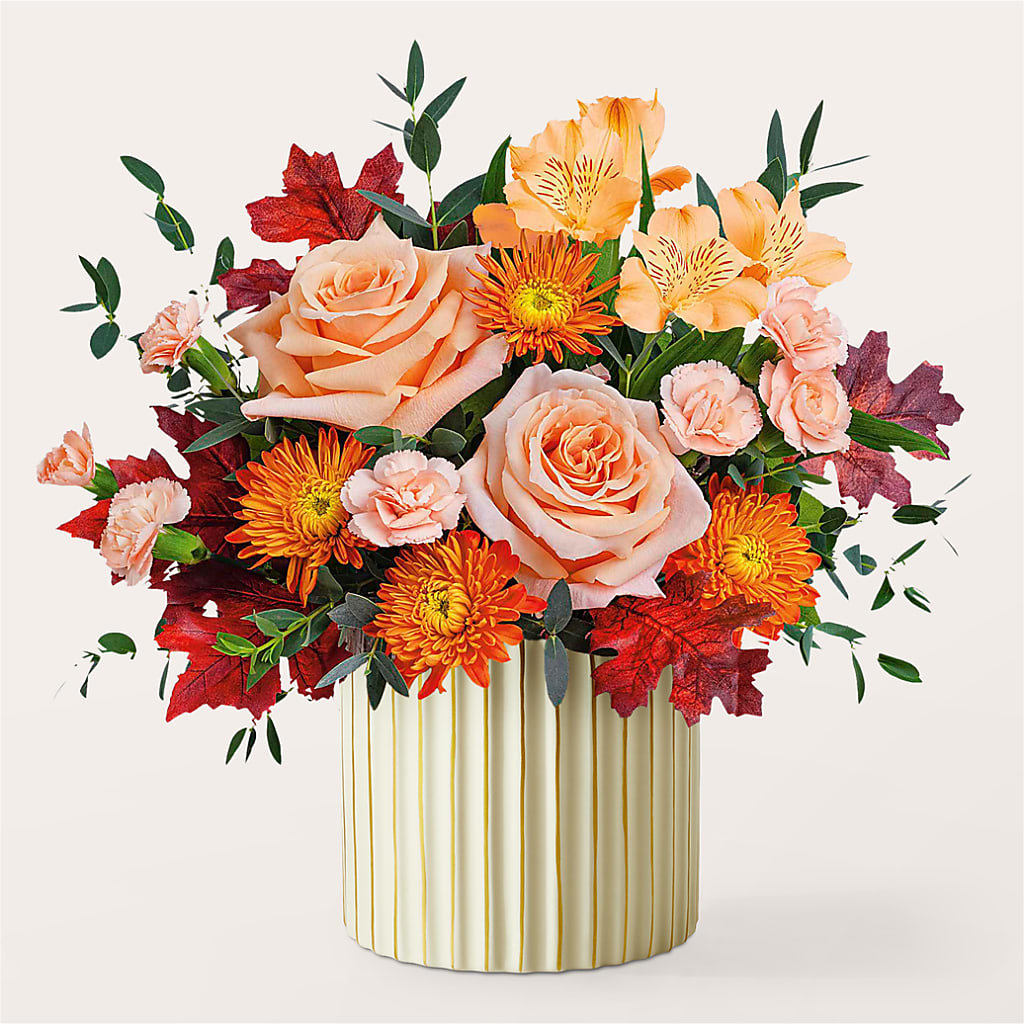 Spiced Latte Bouquet with Ivory Vase – JAN'S FLOWER BOUTIQUE, Thibodaux LA