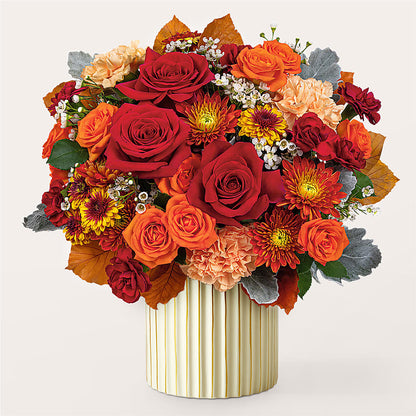 Merlot Bouquet with Ivory Vase – JAN'S FLOWER BOUTIQUE, Thibodaux LA