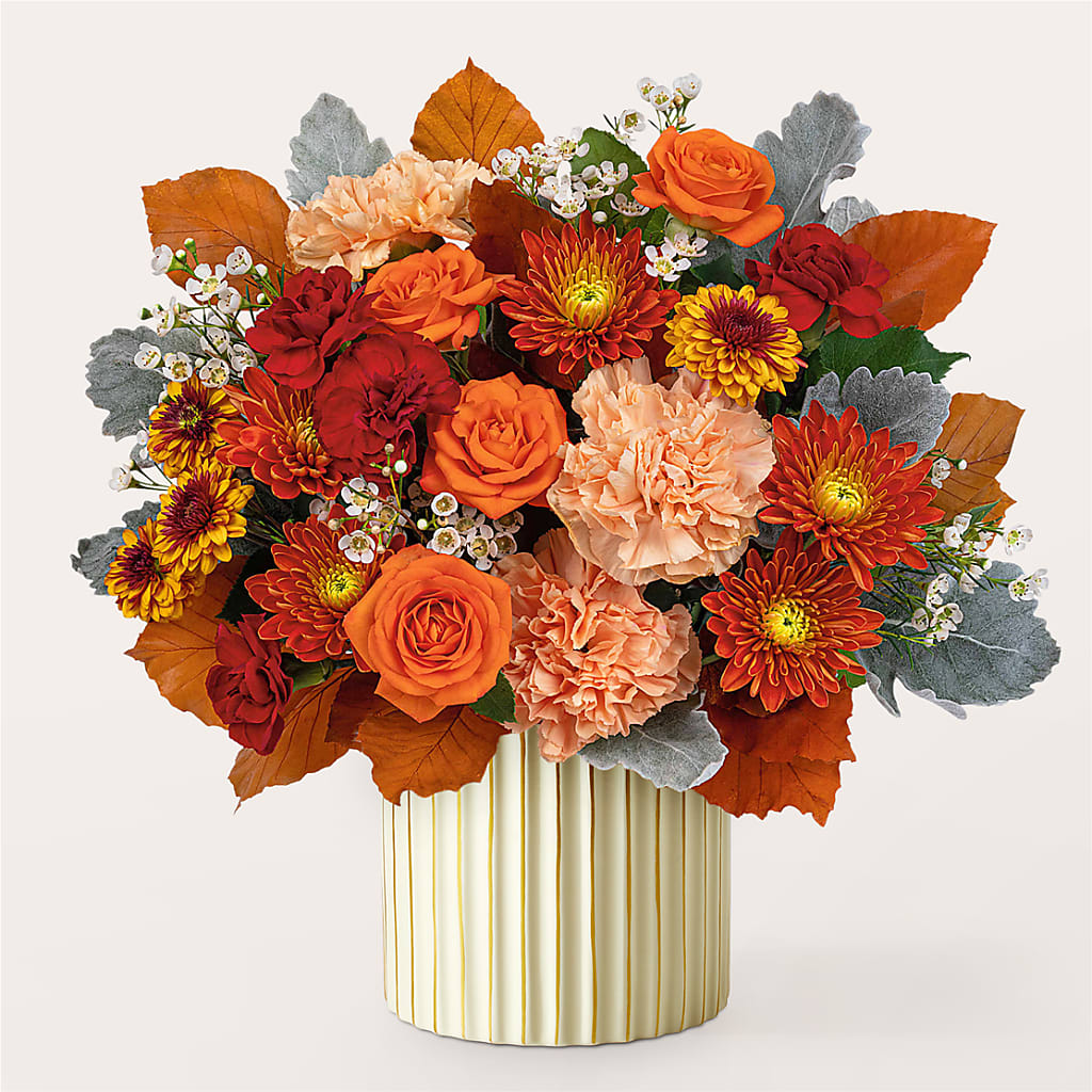Merlot Bouquet with Ivory Vase – JAN'S FLOWER BOUTIQUE, Thibodaux LA